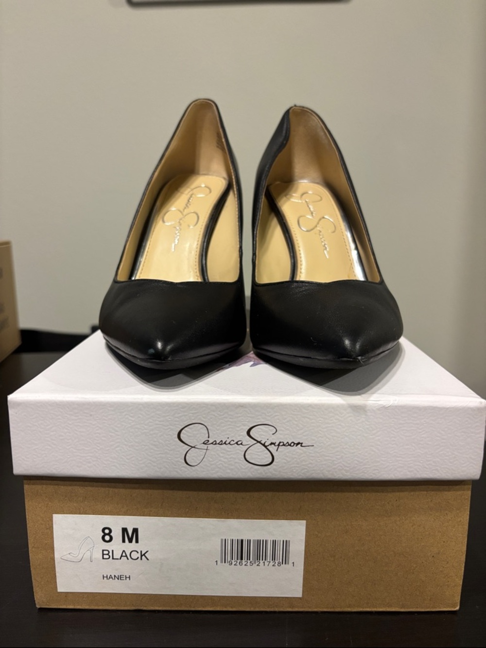 Jessica Simpson Black Pointed-Toe Pumps